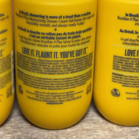Lot of 3 Sol De Janeiro Brazilian Play Moisturizing Shower Cream-Gel 3 fl oz New